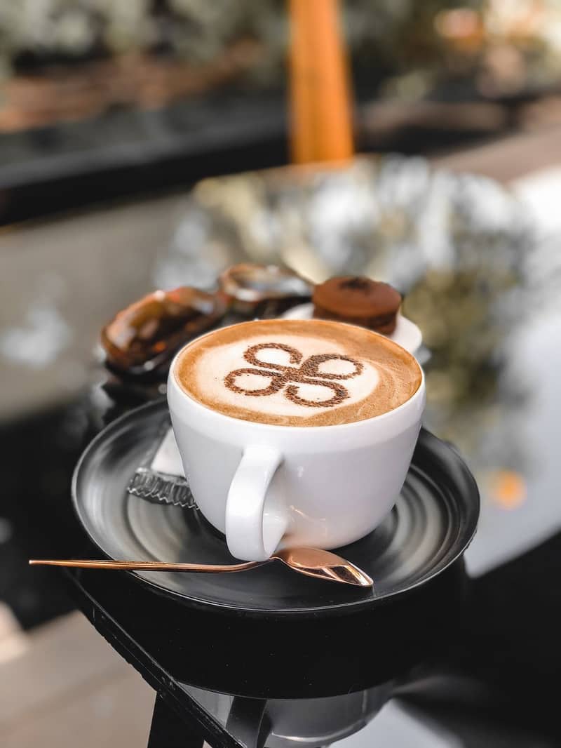 Two oat lattes deep